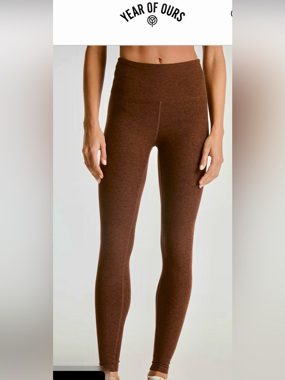 Year of Ours light Chocolate Brown High-Rise Leggings